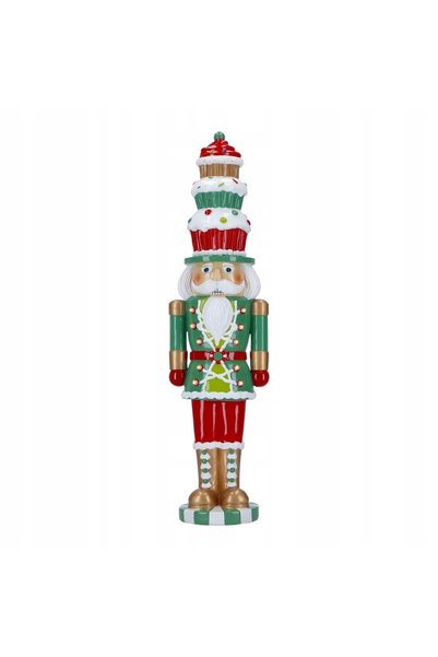 NO BRAND Figurină de Crăciun Spărgător de nuci 47 cm cu iluminare LED Decorativă