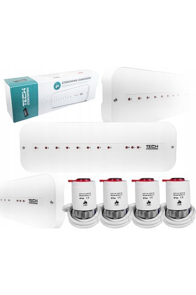 DAMIX CONTROLLER LISTRA L-5-S SLIM + 4 ACTUATOARE TERMOELECTRICE M30NC 230V