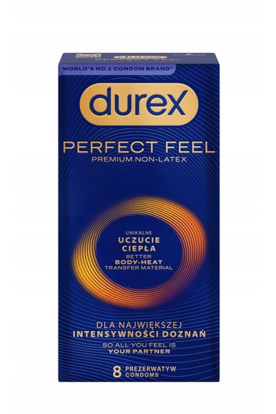 Durex Prezervative Perfect Feel Senzație Caldă Unică 8 bucăți