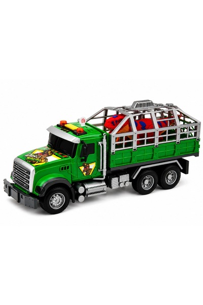 LeanToys TRANSPORTOR CU CUȘCĂ, LUMINI DE CAMION