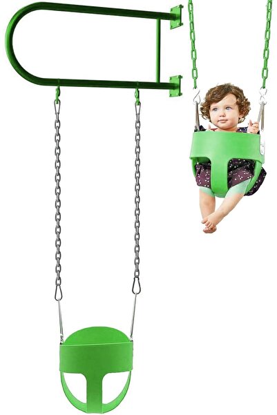 Generic Iron Wall Swing Heavy Duty Bench with Iron Bar, Plastic Covered Chain...