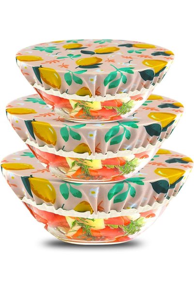 Generic 3 قطع من أغطية الأوعية القماشية، أغطية أوعية مرنة قابلة لإعادة الاستخ...