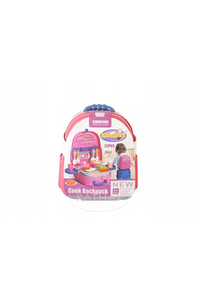 LeanToys Rucsac cu set de bucătărie mini pentru copii
