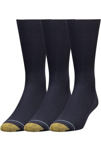 GOLDAGOLD جوارب رجالية من Gold Toe، 3 أزواج من الجوارب الكاجوال (عبوة من 3)