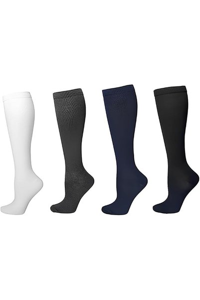 GENERAL Breathable Knee Long Copper Compression Socks 4 Pairs Pack, Ideal for...