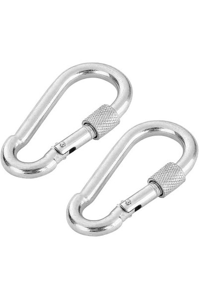 Generic قطعتان من مشبك كارابينر من الفولاذ المقاوم للصدأ عالي الجودة للاستخدا...