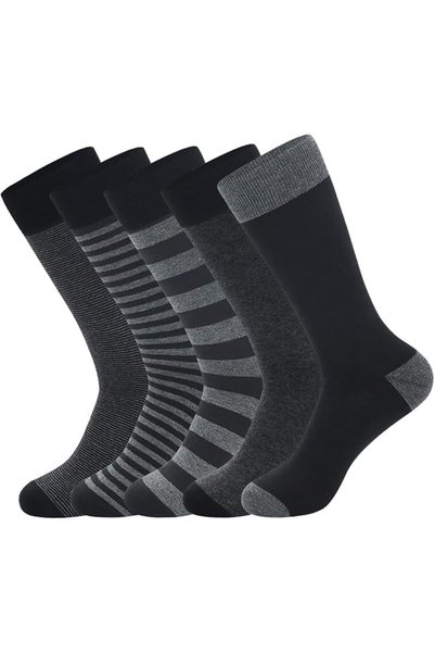GENERAL Men's Cotton Business Dress Socks 5 Pairs