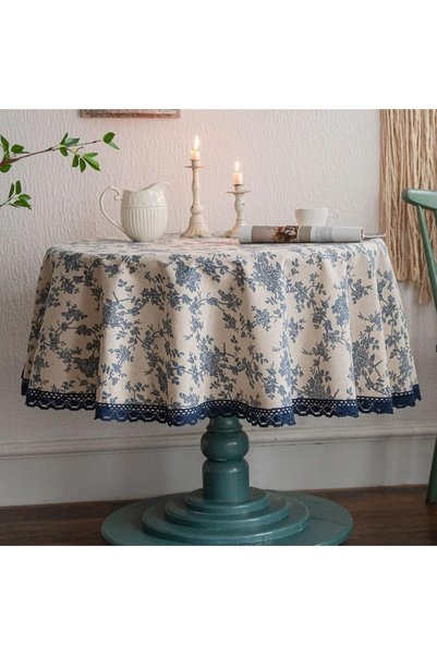 Generic Round Tablecloth, 150 cm Vintage Bohemian Pattern Decorative Lace Tab...
