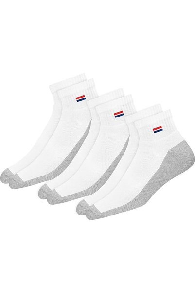 GENERAL NAVYSPORT Men's Ankle Solid Cotton Cushion Comfort Quarter Socks, Pac...