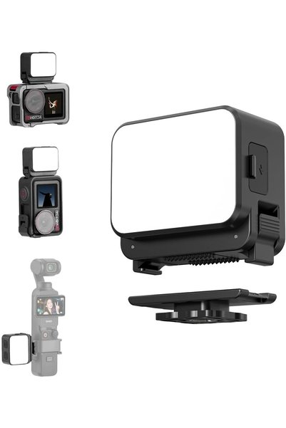 Generic ضوء LED صغير محمول لـ DJI Pocket 3 و Osmo Pocket 3 و Action 5 و GoPro...