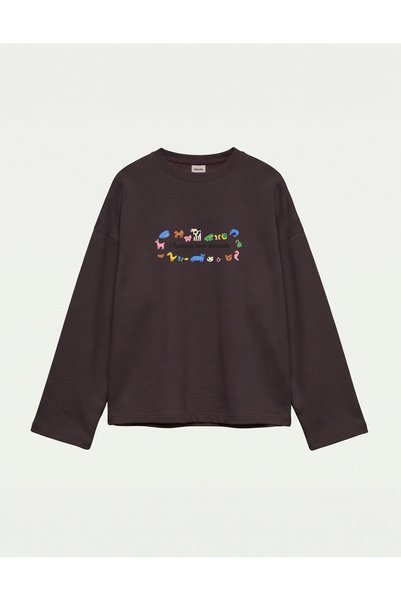 Disante Oversize 100% Cotton 3 Thread Sweatshirt - I F*Cking Love Animals