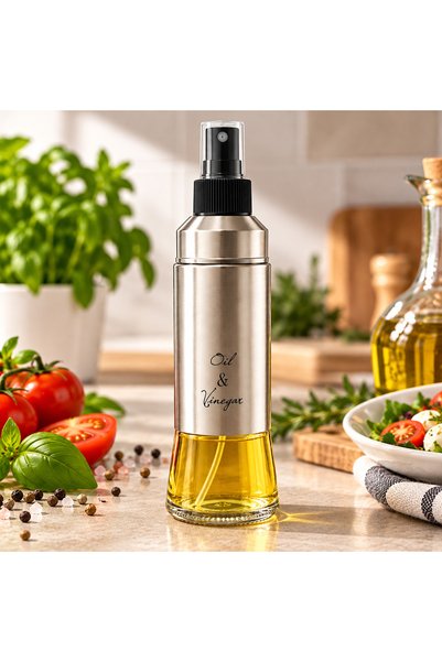 OEM Pulverizator pentru Ulei si Otet, 170 ml, Recipient din Sticla si Inox, S...
