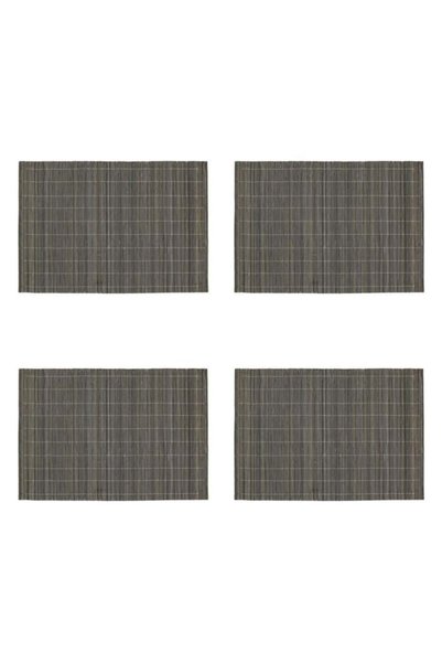 SHOPIENS Suporturi farfurii gri din bambus 43x30 cm set 4 bucati Shopiens®