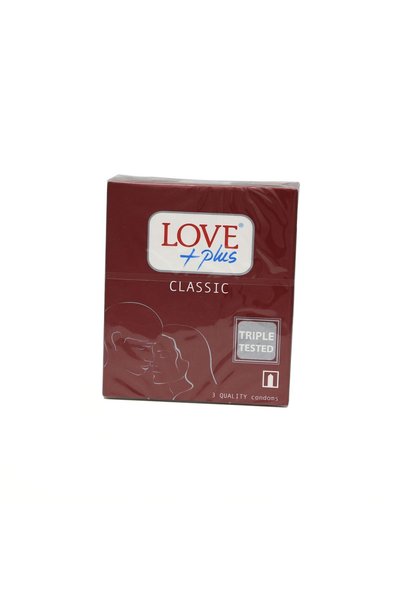 LOVE PLUS Classic Condoms, 3-pack