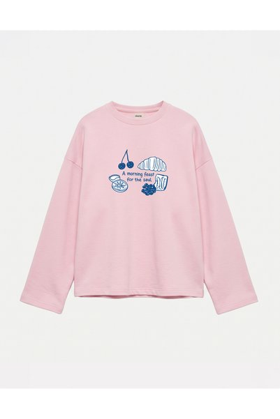 Disante Oversize 100% Cotton 3 Thread Sweatshirt - Morning Feast