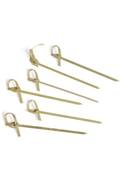 SHOPIENS Scobitori cocktail din bambus pentru aperitive si cocktailuri 9 cm s...