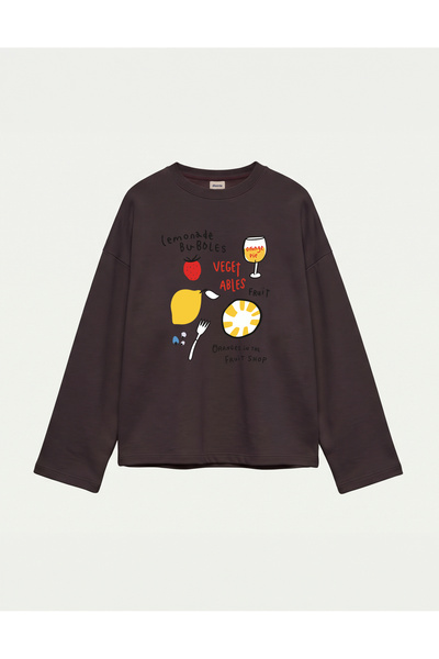 Disante Oversize 100% Cotton 3 Thread Sweatshirt - Orange Pie
