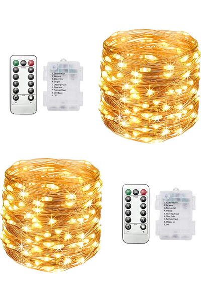 Generic Fairy Lights 2Pack, 32.8FT 100LED Twinkle string Lights Battery Opera...