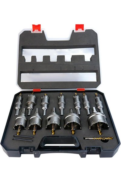 Generic Carbide Hole Saw Kit 16-50mm Drill Bit Cutter Set for Metal, Stainles...