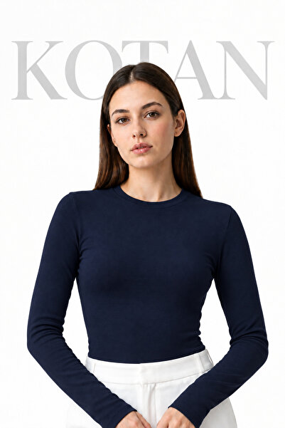 Kadın Uzun Kollu Esnek Basic Body