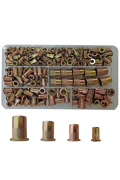 GENERAL مجموعة أدوات صواميل الضغط، 190 قطعة من صواميل الضغط المترية (M8/M6/M5...