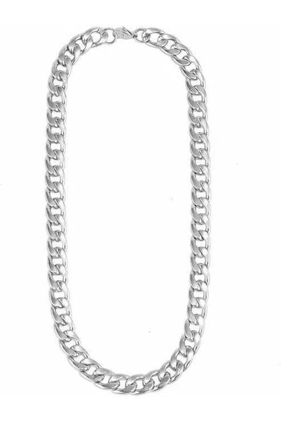 Generic 8mm Stainless Steel Cuban Chain Necklaces for Men