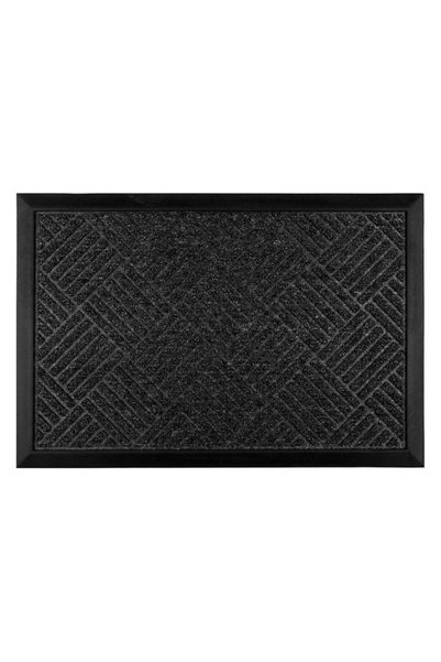 SHOPIENS Pres pentru usa de intrare negru gri model dungi 60x40 cm Shopiens®