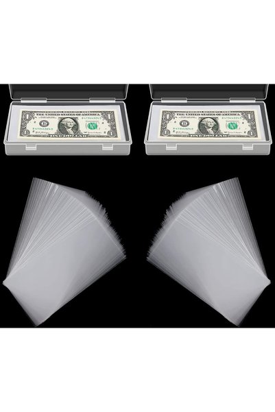 Generic 200 قطعة من أغلفة العملات، حاملات نقود بلاستيكية، للمجمعين، حافظات ال...