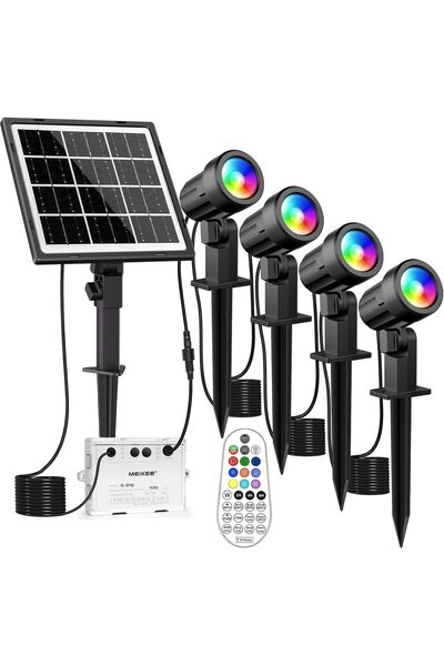Generic 4 in 1 Solar RGB Spotlight Garden Landscape Lighting Solar Spot Lights