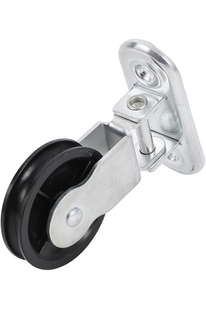 Generic Hinged Pulley Wheel - 60mm Black - Grooved Wheel for Smooth Loading, ...