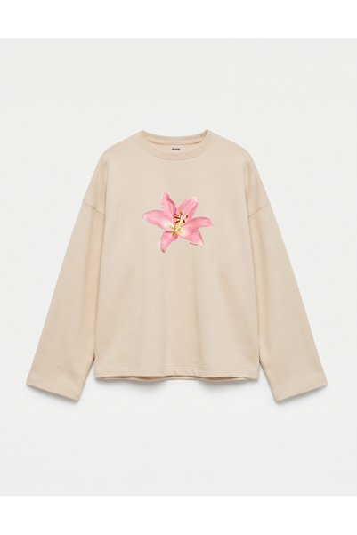 Disante Oversize 100% Cotton 3 Thread Sweatshirt - Lily