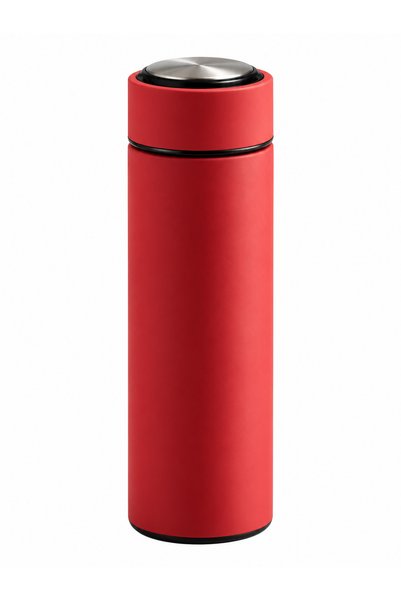 OEM Termos Cafea si Ceai 450 ml, Inox SUS 304, cu Sita pentru Ceai, Pereti Dubli, Izolatie Termica 24h Rece / 12h Cald, Rosu