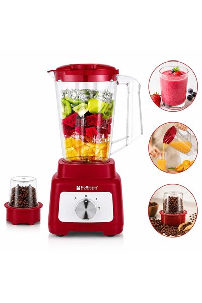 hoffmans Blender 2-în-1 cu funcție de măcinare, Capacitate vas 1.75L, Tehnolo...
