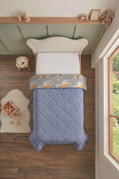 NANOSOFT Montesori Yatak Kapitoneli Welsoft Yorgan 95x195 cm - Bebek ve Çocuk...