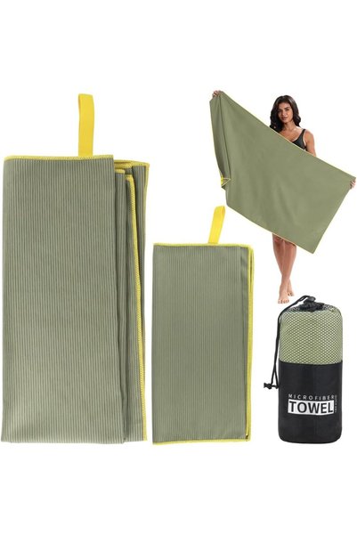 Generic 2 Pack Quick Dry Towels 40x80cm and 76x152cm –Microfiber Fast Dry Gym...