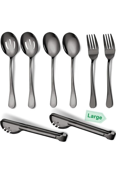Generic Stainless Steel Serving Utensil,8 Pcs Catering Serving Utensils Set w...