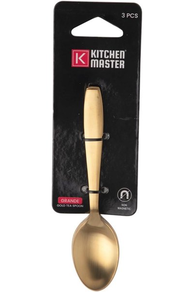 Generic GOLD TEA SPOON, KM0107, 3PC PACK, GRANDE