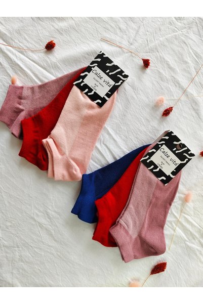 Generic Brand Women's 6-Piece Set of Solid Color Cotton Short Socks