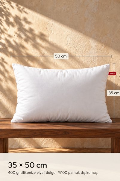 NESCO 1 Piece 35x50 Throw Pillow Pillow Bead Silicone Inner Padding 400 gr Plump Case