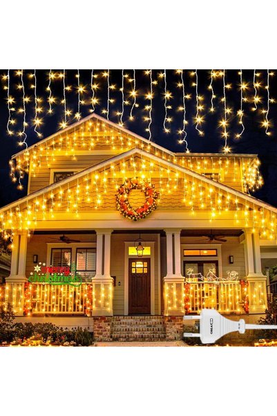OEM Lumini de Crăciun tip țurțuri GREATON, 25m, 480 LED-uri, Efect de franjur...