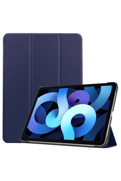 OEM Δερμάτινη Θήκη Βιβλίου Tri-Fold με Βάση για iPad Air (2020) - Σκούρο Μπλε