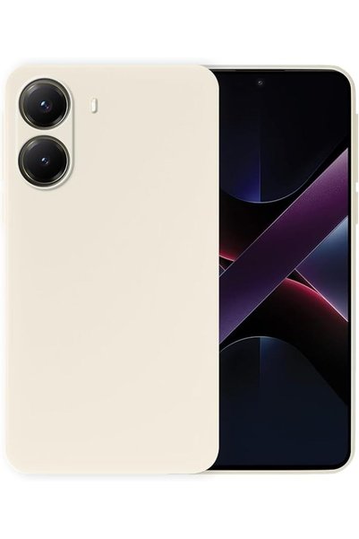 GENERAL غطاء هاتف سيليكون لشاومي بوكو X7 برو 5G، غلاف واقي، أبيض اللون