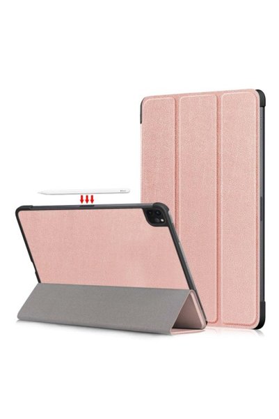OEM Δερμάτινη Θήκη TriFold με Βάση για iPad Pro 11 (2018–2021) & Air 2020, Ρο...