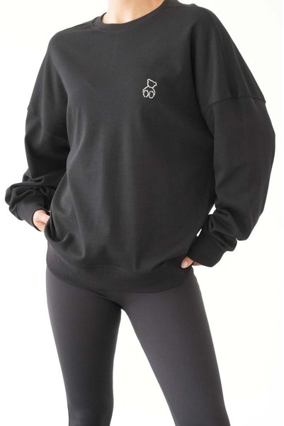 Havoş Black Chest Mini Stone Sweatshirt