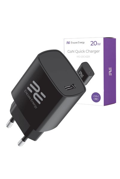 Encore Energy Nou încărcător de perete 20W GaN USB-C QC PD MD-20C4329