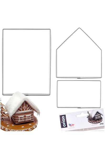 Orion Set 3 Forme Decupat Fursecuri, Casuta de Turta Dulce, Otel Inox