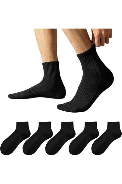 infino Men's Crew Cotton Socks(5 Pack) 7A Antibacterial - Breathable & Non-St...