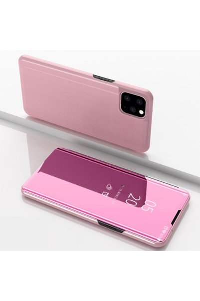 OEM Θήκη Βιβλίο View Window με Όψη Καθρέφτη και Βάση για iPhone 11 6.1″ – Ροζ...