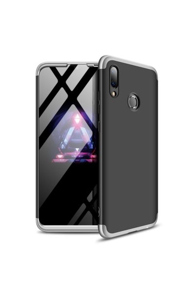 GKK Σκληρή Θήκη 360° Ματ για Huawei P Smart 2019 / Honor 10 Lite, Μαύρη/Ασημί