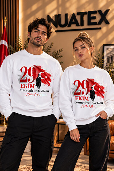 NUATEX 29 October Republic Day Special Design Printed 3 Thread Threaded Regular Fit Sweatshirt